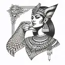 cleopatra queen of egypt tattoo design idea