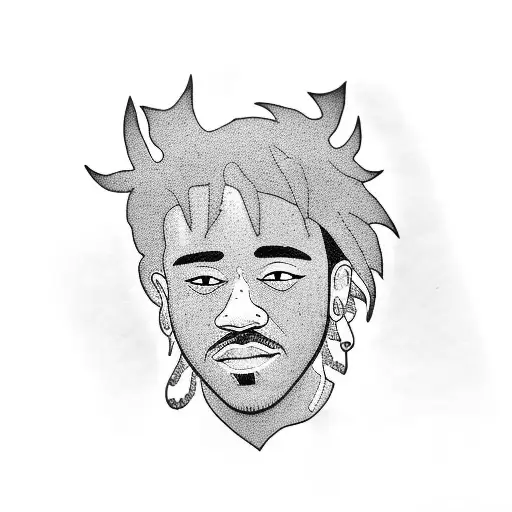 Lil Uzi Vert tattoo on quad tattoo design idea