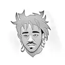 Lil Uzi Vert tattoo on quad tattoo design idea