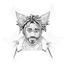 Lil Uzi Vert tattoo on quad tattoo design idea