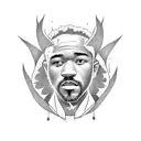 Lil Uzi Vert tattoo on quad tattoo design idea