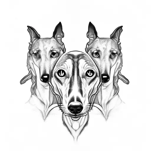 greyhound tattoo design idea
