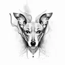 greyhound running tattoo design idea