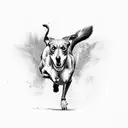 greyhound running tattoo design idea