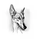 greyhound running tattoo design idea
