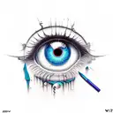Evil Eye tattoo design idea