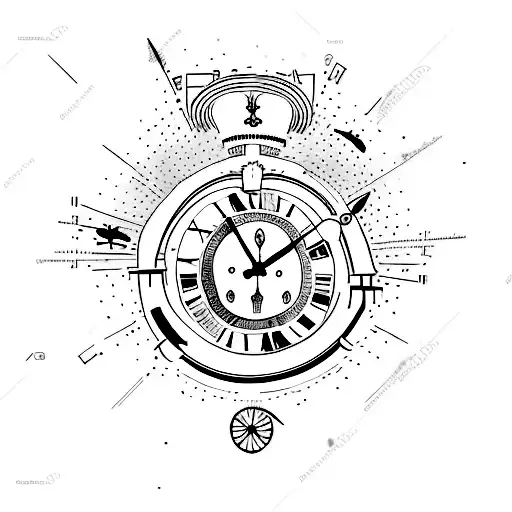 Combine the concept of time and wildlife by creating a tattoo of a clock with animals as the hour markers tattoo design idea
