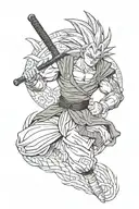 DRAGON BALL SAMURAI SLEEVE tattoo design idea