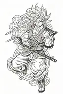 DRAGON BALL SAMURAI SLEEVE tattoo design idea