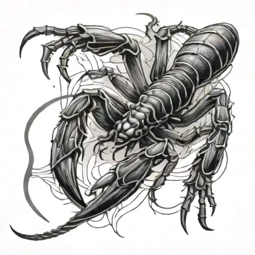 scorpion vs spider tattoo design idea