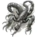 scorpion vs spider tattoo design idea