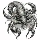 scorpion vs spider tattoo design idea