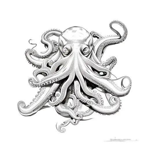 Poseidon with a octopus  tattoo design idea