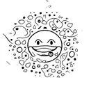 melting smiley face tattoo design idea