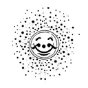 melting smiley face tattoo design idea