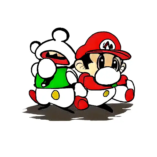 hongo mario bros tattoo design idea