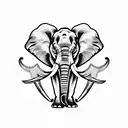 Elephant and mouse  tattoo design idea