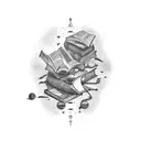 poetry , knowledge , books , literature tattoo design idea