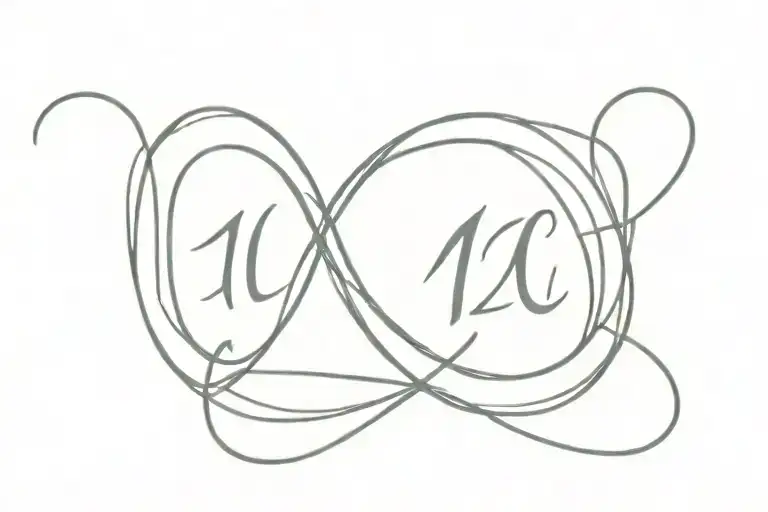 11:11 forever infinity tattoo design idea