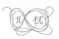 11:11 forever infinity tattoo design idea