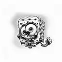 spongebob tattoo design idea