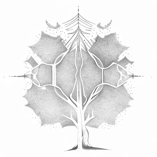 guitar tree full back piece tattoo design idea