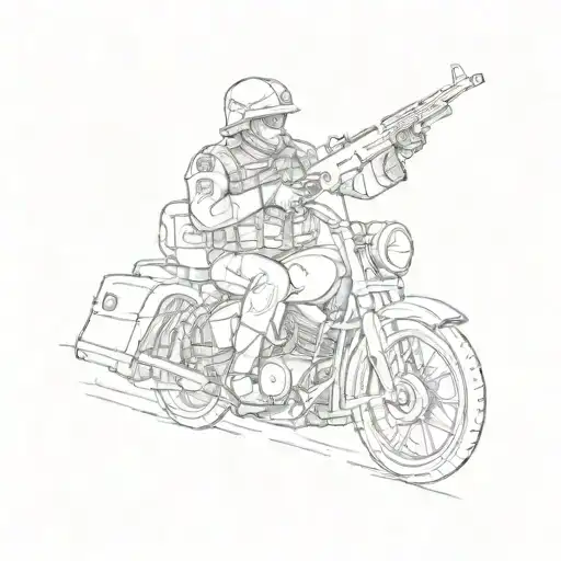 motorized rifleman and border guard tattoo design idea