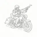 motorized rifleman and border guard tattoo design idea