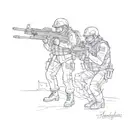 motorized rifleman and border guard tattoo design idea