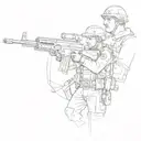 motorized rifleman and border guard tattoo design idea