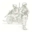 motorized rifleman and border guard tattoo design idea