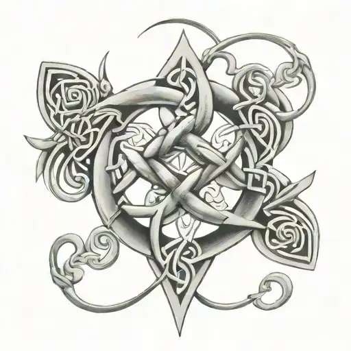 Celtic Peace knot with Irish Gaelic surrounding it  tattoo design idea