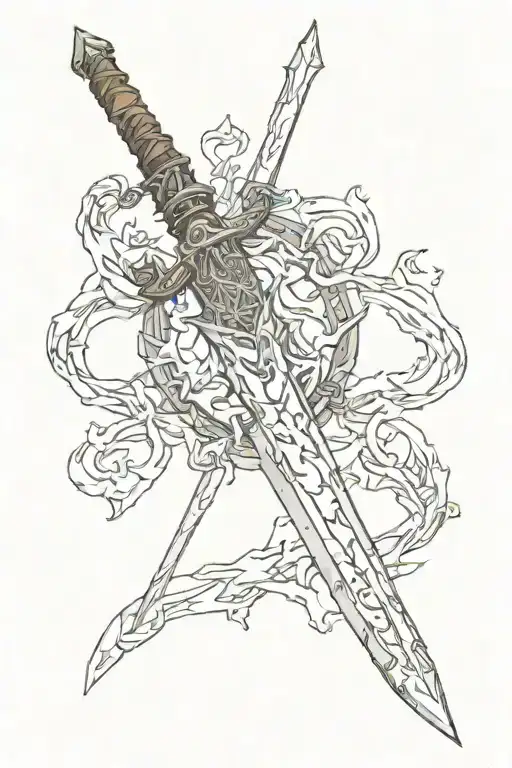 Mark of the slayer sword tattoo design idea