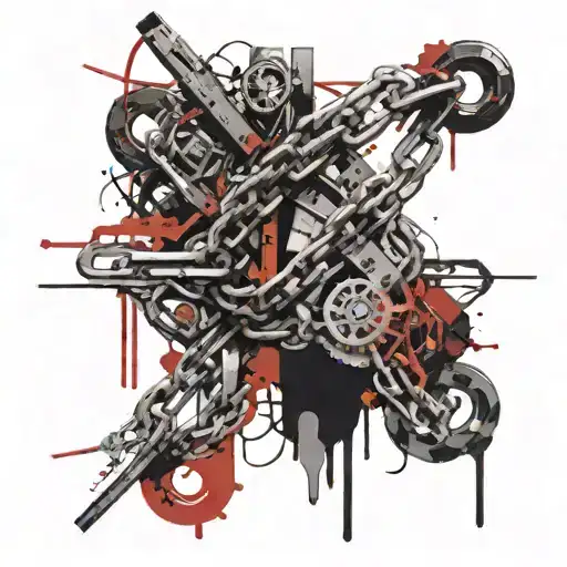 chain and believe that you can endure tattoo design idea