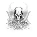 Grim Reaper Praying  tattoo design idea
