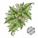 ivy vines tattoo design idea