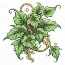 ivy vines tattoo design idea