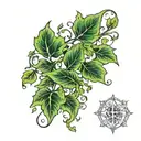 ivy vines tattoo design idea
