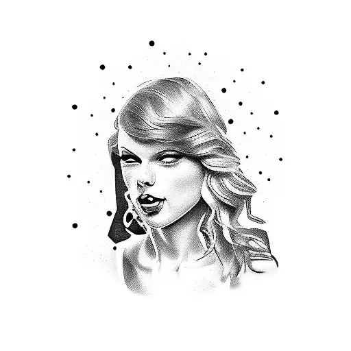 Taylor Swift's silhouette  tattoo design idea