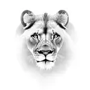 mother lion 4 children tattoo design idea