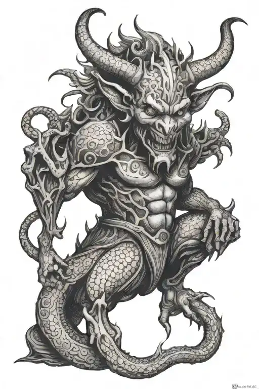 666, Devil, demon, hell tattoo design idea