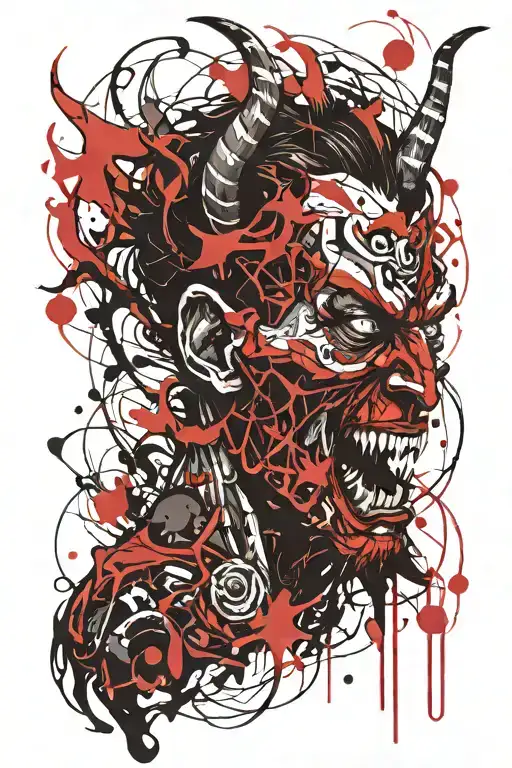 666, Devil, demon, hell tattoo design idea