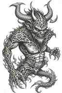 666, Devil, demon, hell tattoo design idea