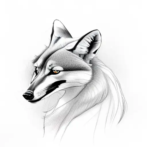 maned wolf ridding a motorcycle tattoo design idea