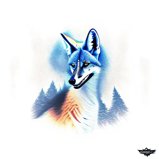 maned wolf ridding a motorcycle tattoo design idea