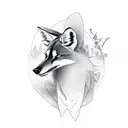 maned wolf ridding a motorcycle tattoo design idea