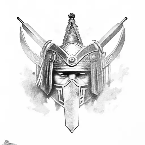 gladiator with a sword  tattoo design idea