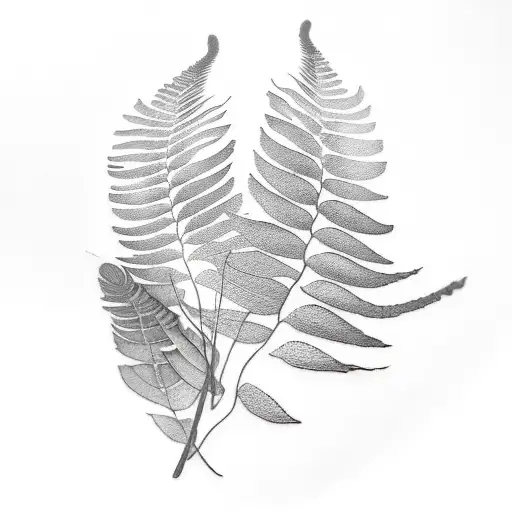 potho or golden potho , Majesty Palm , Philodendron domesticum, Asparagus Ferns forearm black and white  tattoo design idea