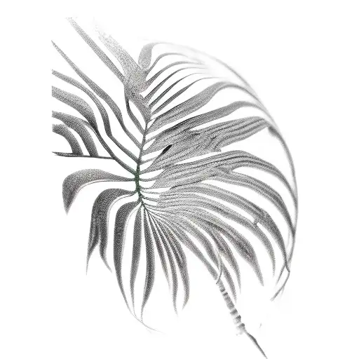 potho or golden potho , Majesty Palm , Philodendron domesticum, Asparagus Ferns forearm viny abstract black and white  tattoo design idea