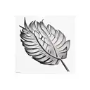 potho or golden potho , Majesty Palm , Philodendron domesticum, Asparagus Ferns forearm black and white  tattoo design idea
